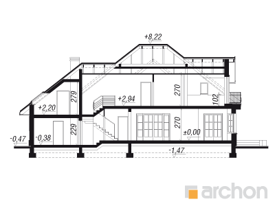Maja kallades 3 lõige